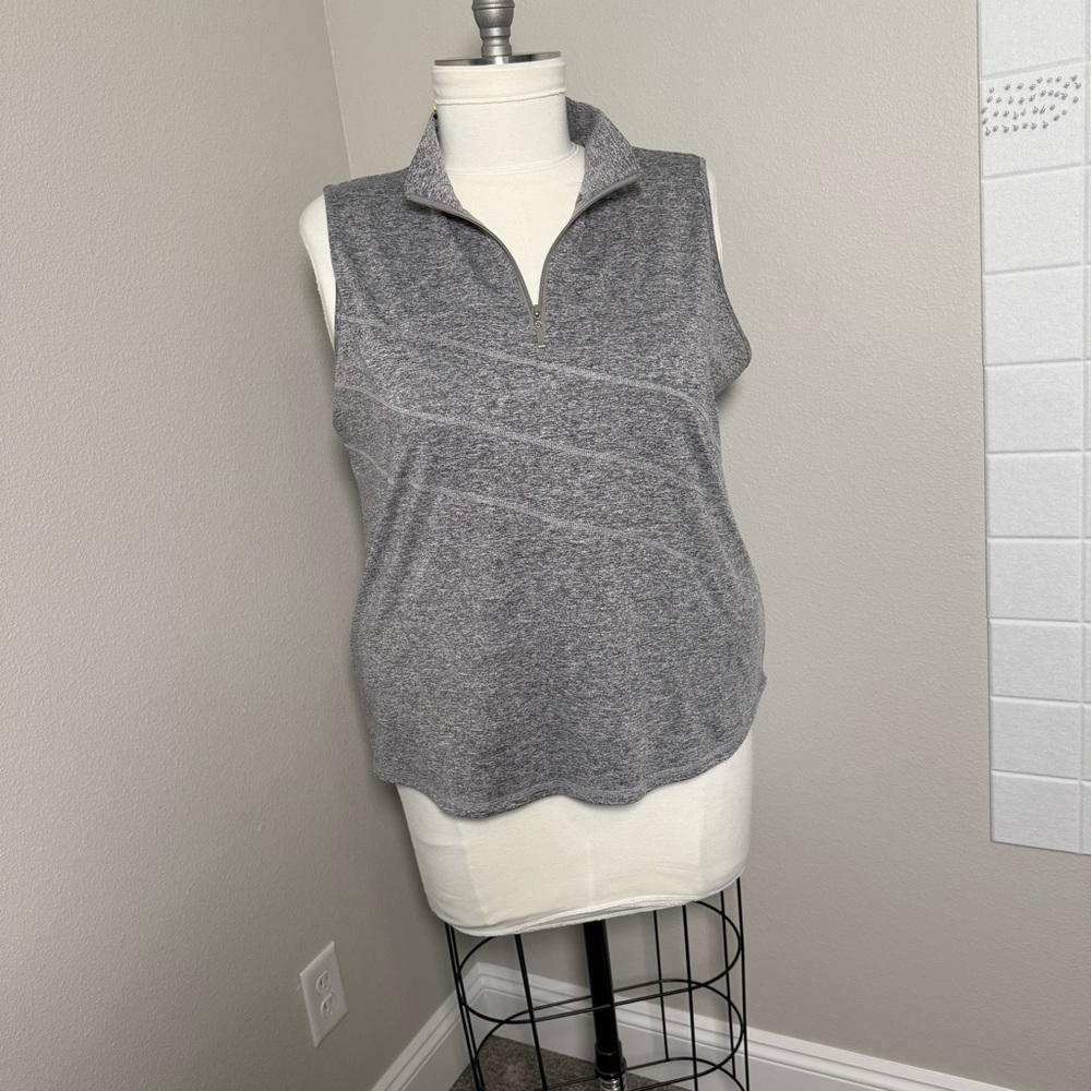 Gray Sleeveless Polo